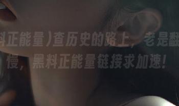 查历史的路上，老是翻搜很慢，黑料正能量链接求加速！